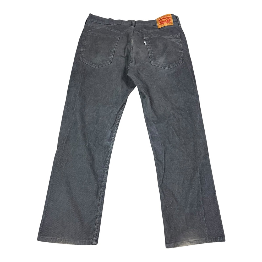 Levi's 514 Straight Leg Gray Corduroy Pants Men's 36x30 FLAWS